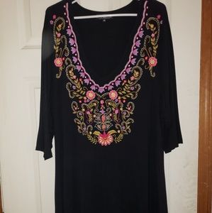 Long Black Blouse